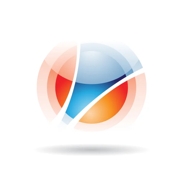 Průhledná koule logo ikonu — Stock fotografie