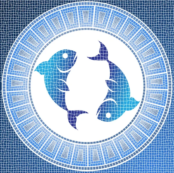 Blue pisces symbol — Stock Photo, Image