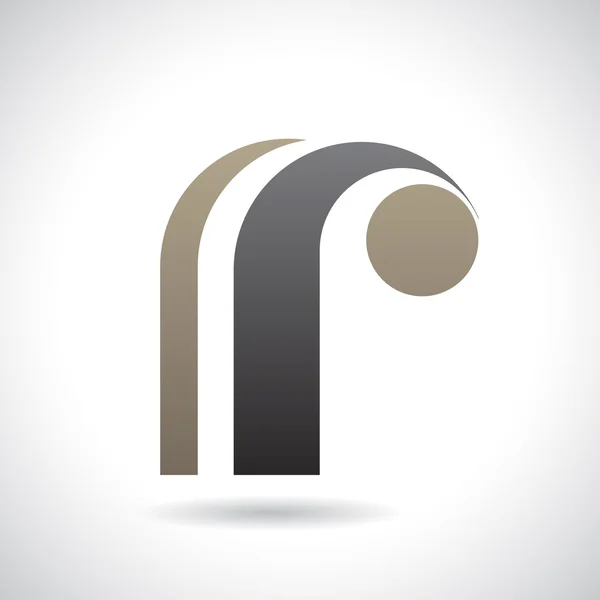 Logo şekli ve harf R, illüstrasyon simge — Stok fotoğraf