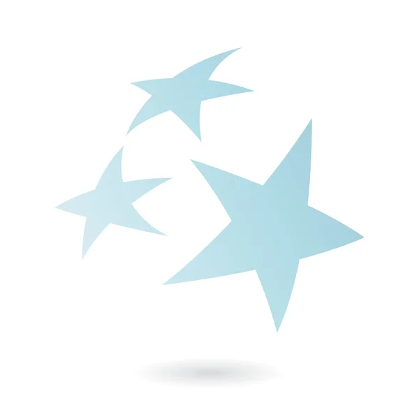 Niebieskie gwiazdy ikona — Zdjęcie stockowe