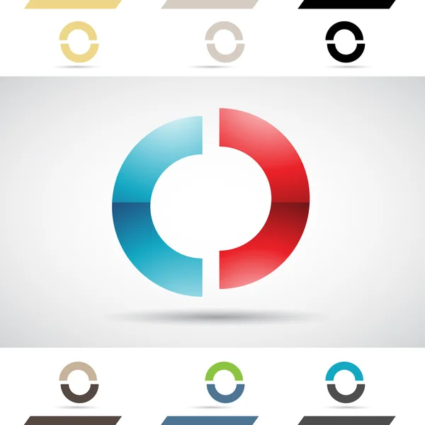 Λογότυπο σχήματα και εικόνες του γράμμα O — Φωτογραφία Αρχείου