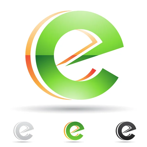 Abstract icon for letter E — Stock Photo, Image