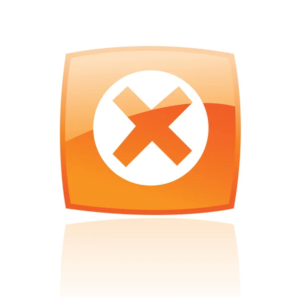 Orange error icon — Stock Photo, Image