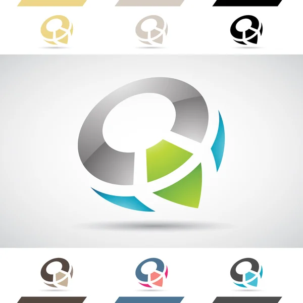 Formas do logotipo e ícones da letra Q — Fotografia de Stock
