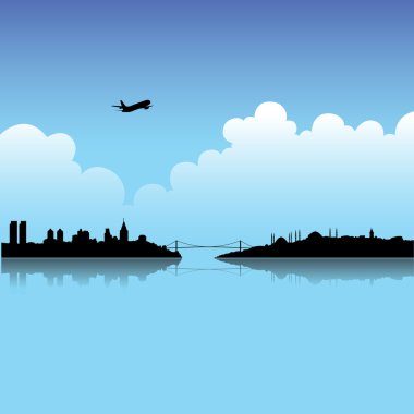 Istanbul ve mavi gökyüzü