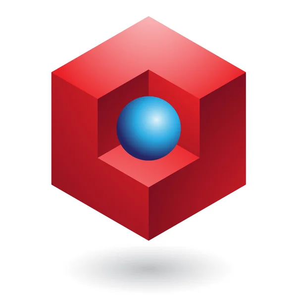 Icona logo geometrico 3d — Foto Stock