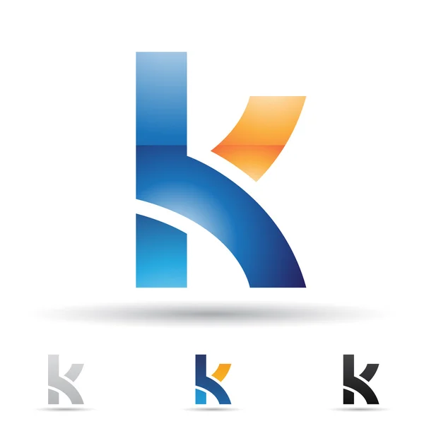 Abstract icon for letter K — Stock Photo, Image