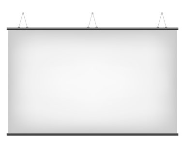 Beyaz canvas afiş