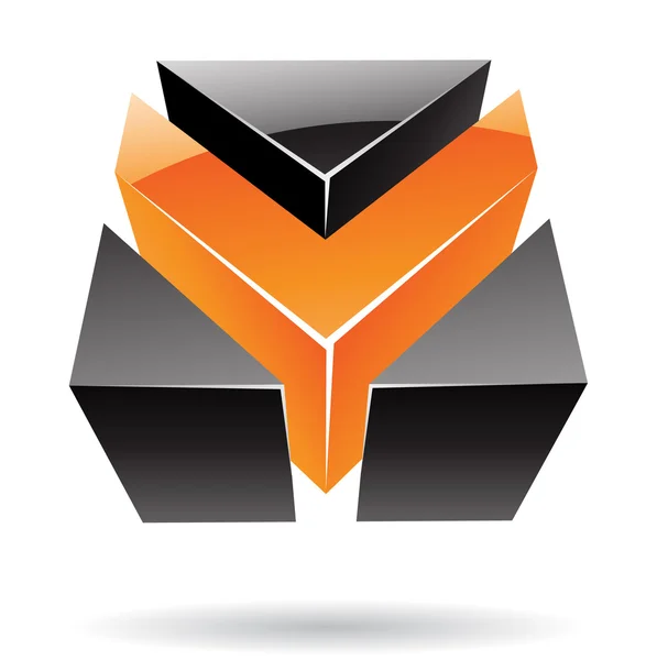 Icono del logotipo cúbico abstracto — Foto de Stock
