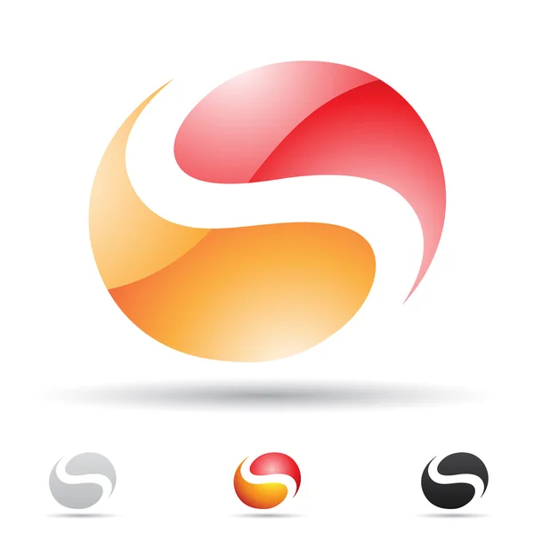 Abstract icon for letter S — Stock Photo, Image