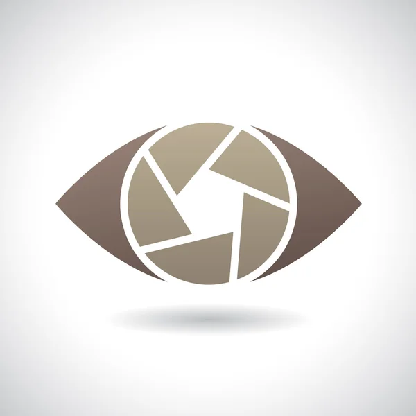 Icono del logotipo de un obturador Ilustración de ojos — Foto de Stock