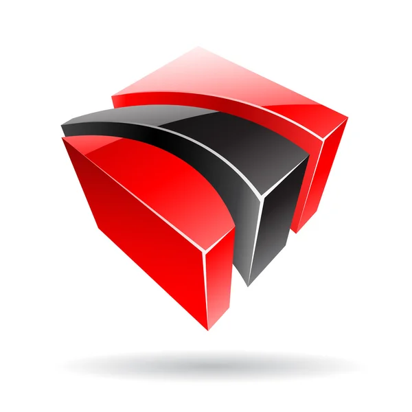 3D ikona kolorowy logo sześciennych — Zdjęcie stockowe