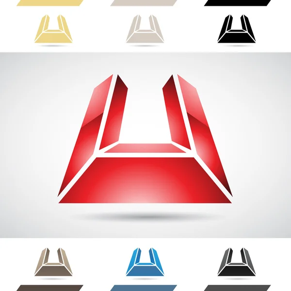 Logo Shapes and Icons of Letter U — Stock Photo, Image