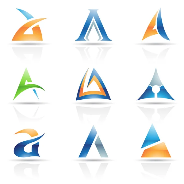 Abstract icons for letter A — Stock Photo, Image