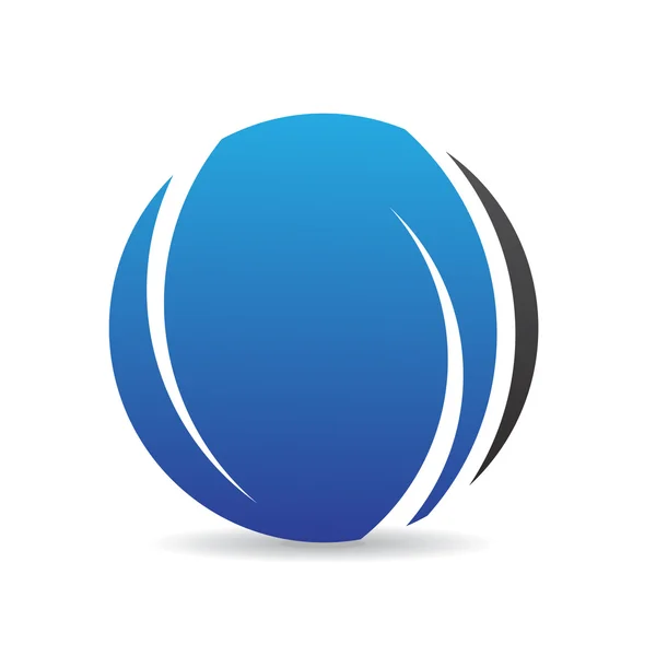 Ikona logo okrągły niebieski — Zdjęcie stockowe