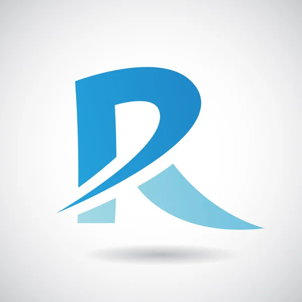 ロゴのシェイプと、R の文字ベクトル図のアイコン — ストック写真