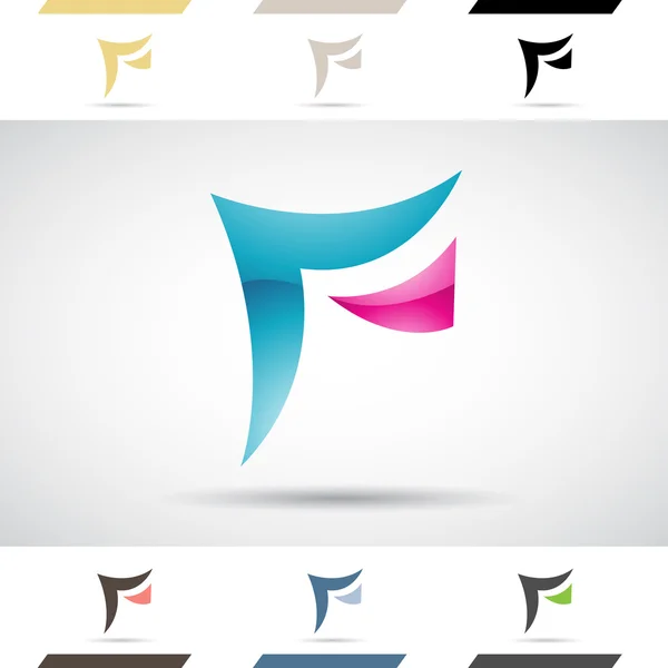 Formas e iconos del logotipo de la letra F —  Fotos de Stock