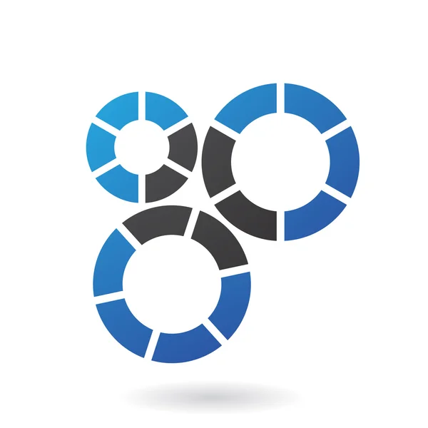 Blue and black logo icon — Stock Photo, Image