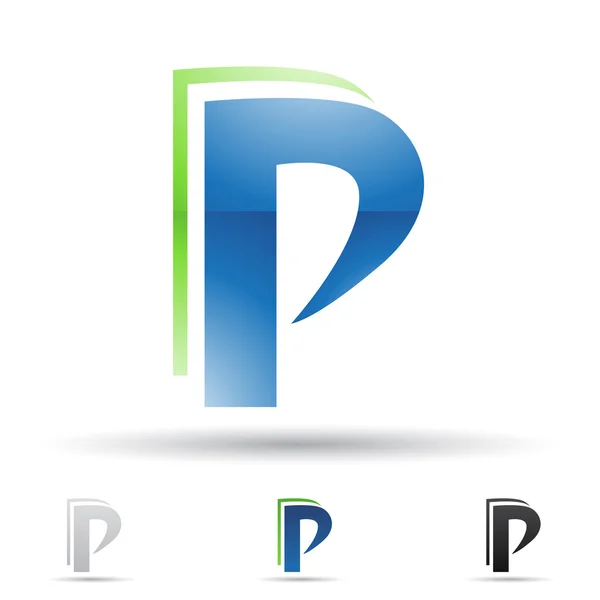 Abstract icon for letter P — Stock Photo, Image