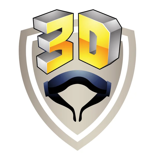 3D-s kijelző technológia szimbólum — Stock Fotó