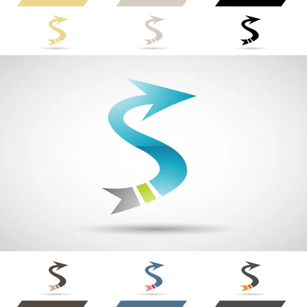 Formas do logotipo e ícones da letra S — Fotografia de Stock