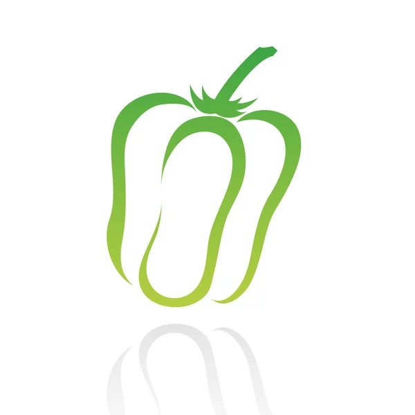 Green pepper icon — Stock Photo, Image