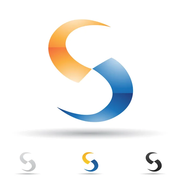 Abstract icon for letter S — Stock Photo, Image