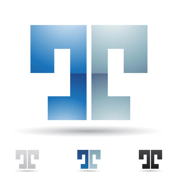 Streszczenie ikona na literę t — Zdjęcie stockowe