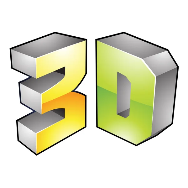 3d Display Technology Symbol — Stock Photo, Image