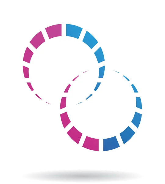 Ícone logotipo linha azul e roxo — Fotografia de Stock