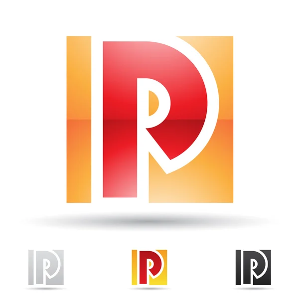 Abstract icon for letter P — Stock Photo, Image