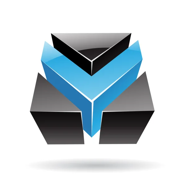3d красочный кубический логотип значок — стоковое фото