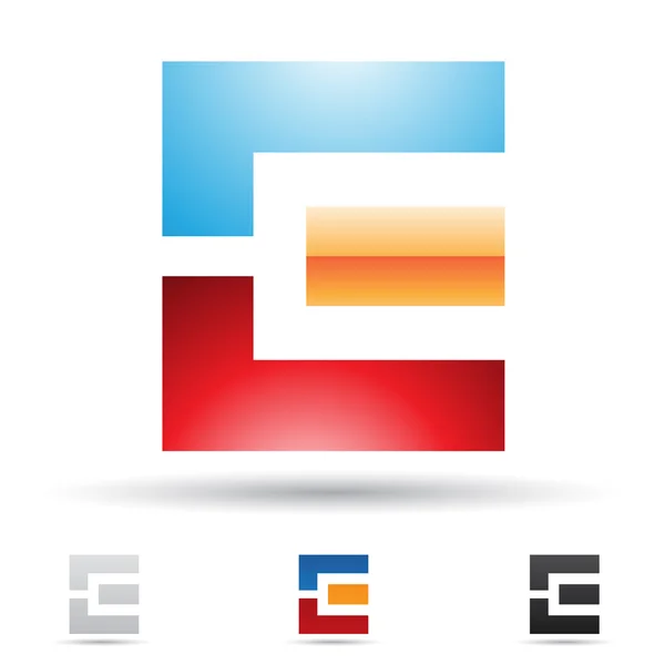 Abstract icon for letter E — Stock Photo, Image