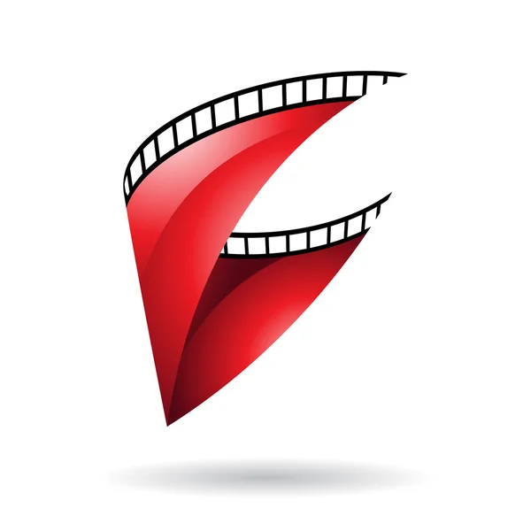 Reel: Red Glossy Film Reel — стоковый вектор