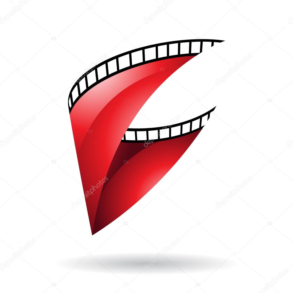 Red Glossy Film Reel icon