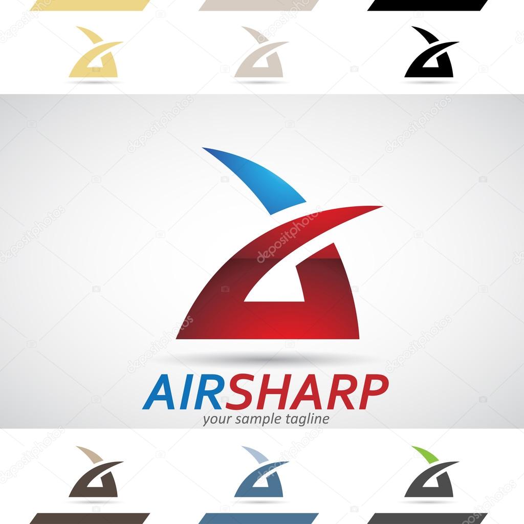 Design Concept of Colorful Stock Logos Icons and Shapes of Letter A, Vector Illustration