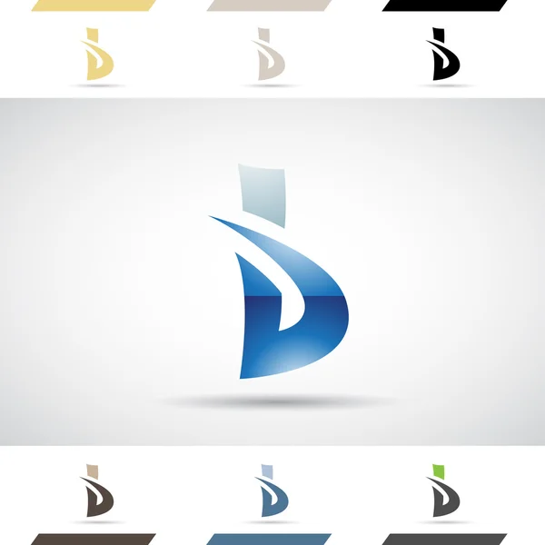 Formas do logotipo e ícones da letra B — Vetor de Stock