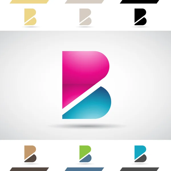 Logo former och ikoner av bokstaven B — Stock vektor