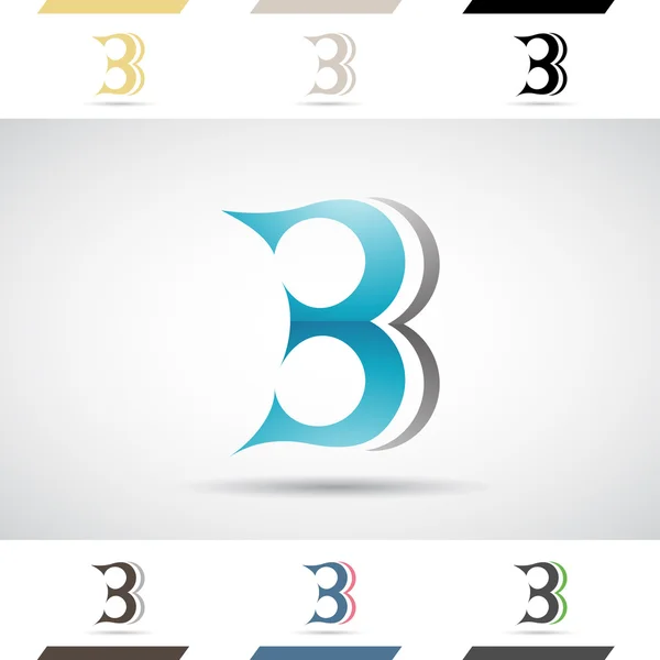 Forme del logo e icone della lettera B — Vettoriale Stock