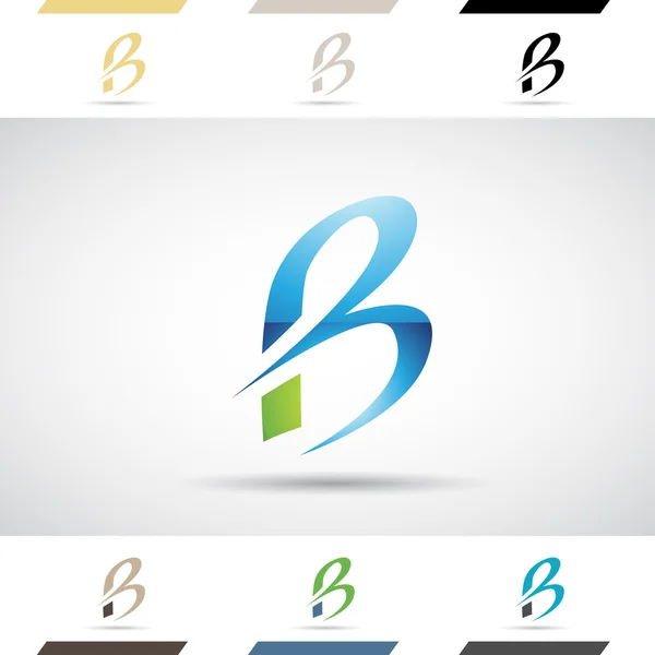 Forme del logo e icone della lettera B — Vettoriale Stock