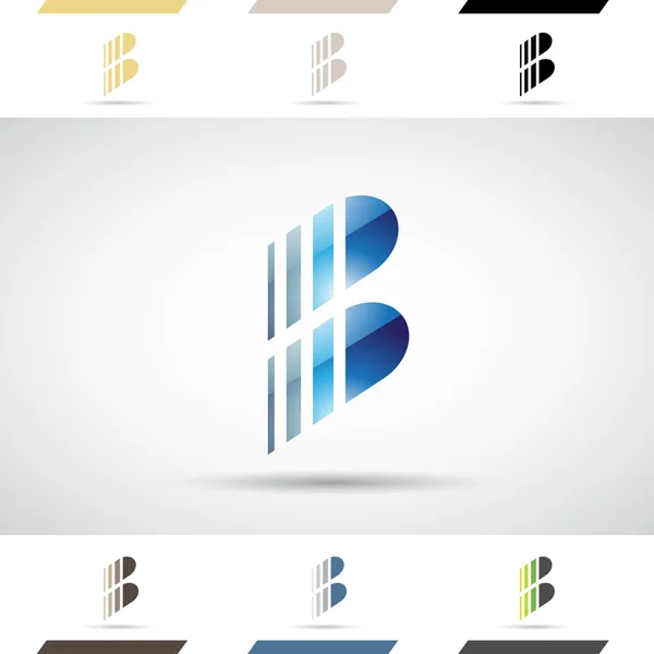 Formes de logo et icônes de la lettre B — Image vectorielle