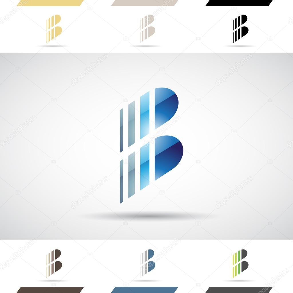 Design Concept of Colorful Stock Logos Icons and Shapes of Letter B, Vector Illustration