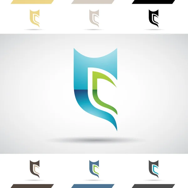 Logo Shapes and Icons of Letter C — Stock Vector