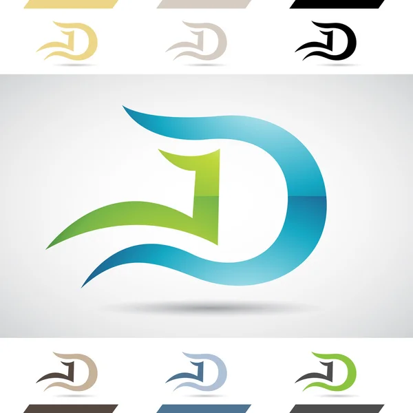 Logo Shapes en pictogrammen voor Letter D — Stockvector