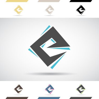 Logo şekiller ve E harfinin simgeler