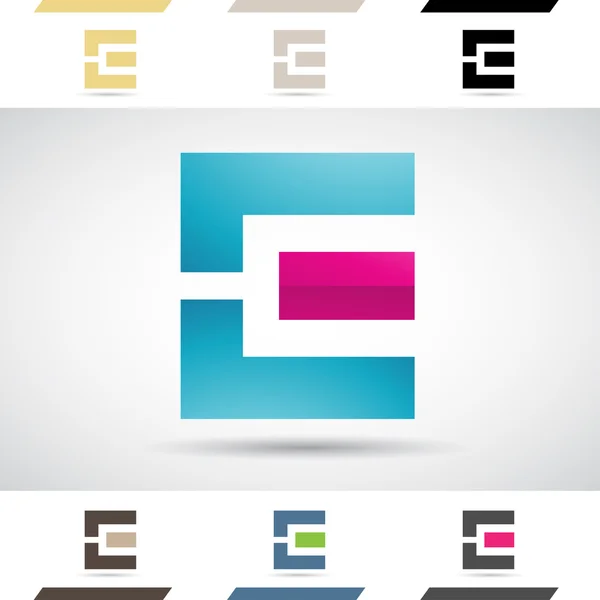 Logo Shapes and Icons of Letter E — Stock Vector