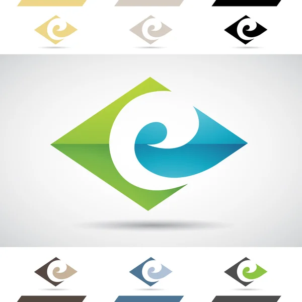 Logo Shapes en pictogrammen van brief E — Stockvector