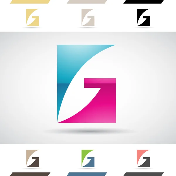 Logoformen und Buchstabensymbole g — Stockvektor