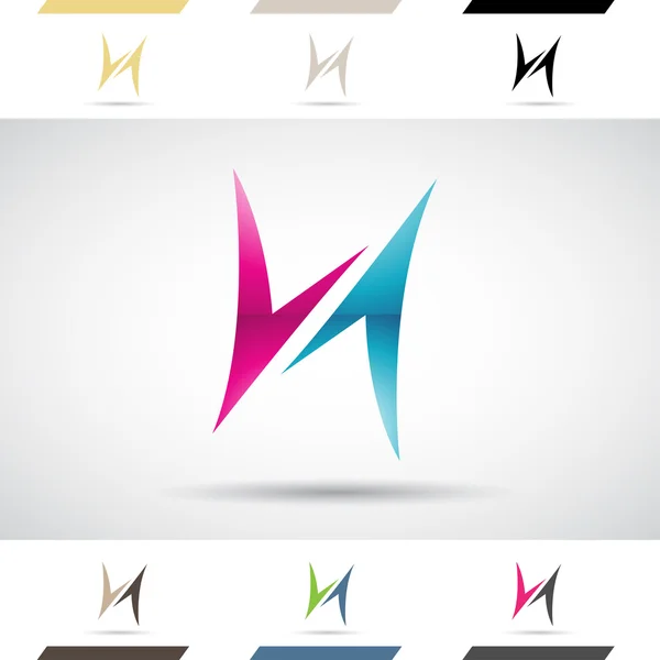 Formas do logotipo e ícones da letra H — Vetor de Stock
