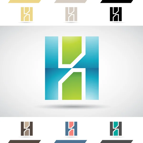 Logo Shapes en pictogrammen van Letter H — Stockvector